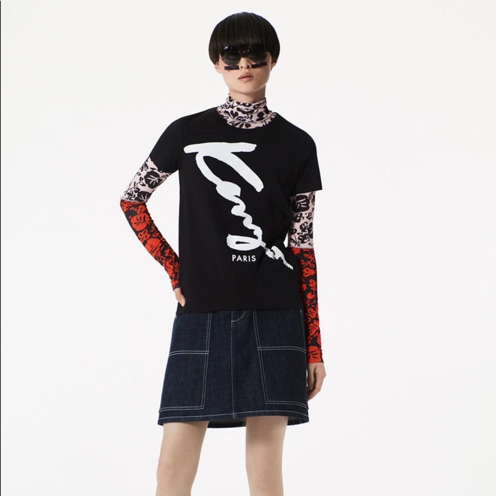NWOT Kenzo high-waisted denim skirt